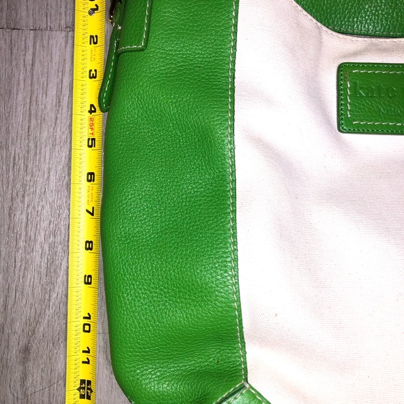 Kate Spade Canvas & Kelly Green Boho Purse - Picture 2 of 11